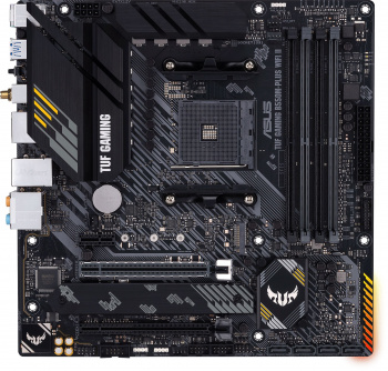 Материнская плата ASUS TUF GAMING B550M-PLUS WIFI II, Socket AM4, B550, 4*DDR4, HDMI+DP, CrossFireX, SATA3 + RAID, Audio, 2,5Gb LAN, USB 3.2*8, USB 2.0*6, COM*1 header (w/ o cable) mATX , 90MB19Y0-M0EAY0