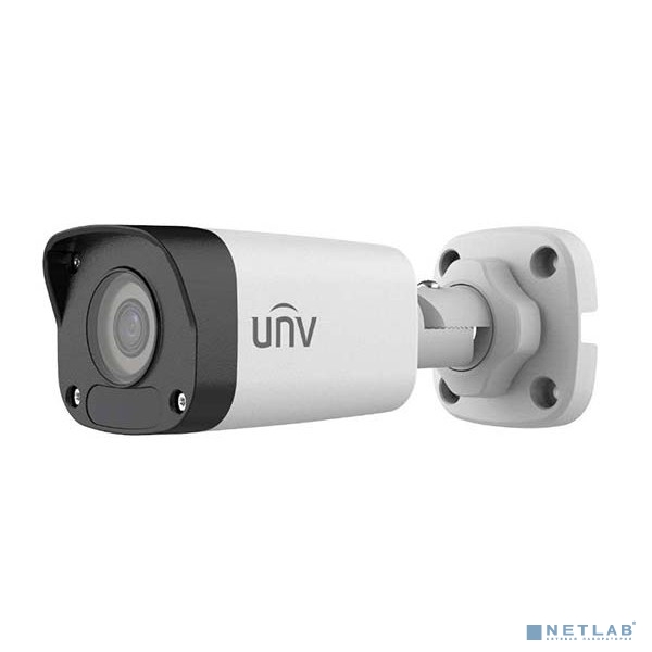 Uniview Видеокамера IP цилиндрическая, 1/ 2.8" 2 Мп КМОП @ 30 к/ с, ИК-подсветка до 30м., 0.01 Лк @F2.0, объектив 4.0 мм, DWDR, 2D/ 3D DNR, Ultra 265, H.265, H.264, 2 поток (IPC2122LB-SF40-A)