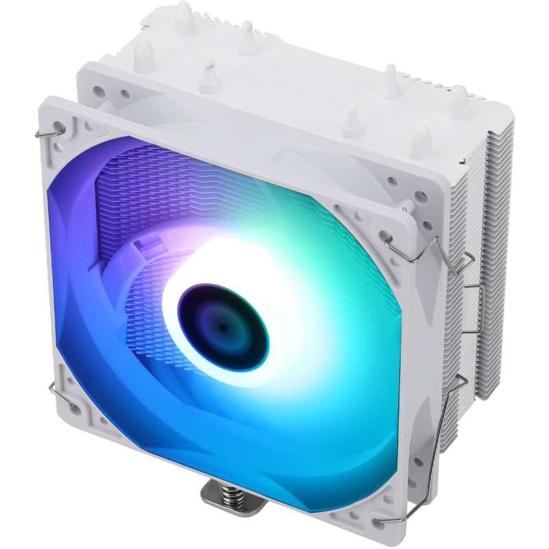Кулер для процессора/ Thermalright Assassin X 120 Refined SE White Argb (4-pin PWM, 148mm, Ni/Cu, 4x6mm, ARGB, 1x120mm, 66.17CFM, 25.6dBA, 1550RPM, S: 1200, 1700, 1851, 115X, AM4, AM5, white) (AX120-R-SE-WH-ARGB)