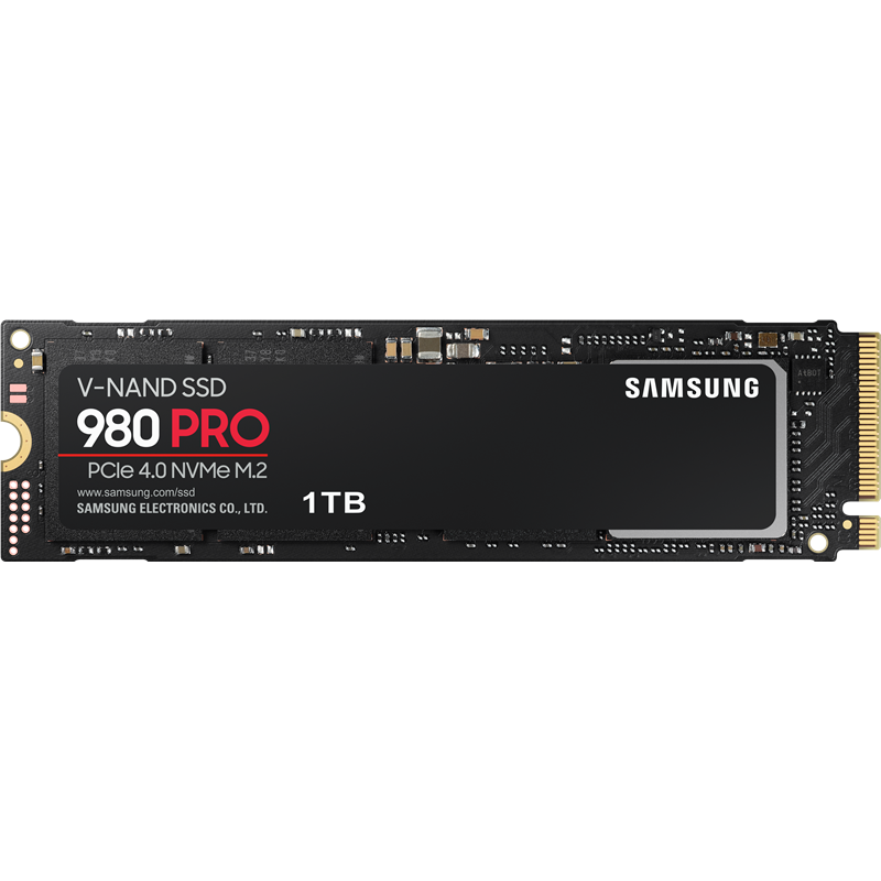 Твердотельный накопитель Samsung MZ-V8P1T0CW 980 PRO 1TB, M.2, PCIe G4 x4, NVMe 1.3c, V-NAND MLC, w/ heatsink