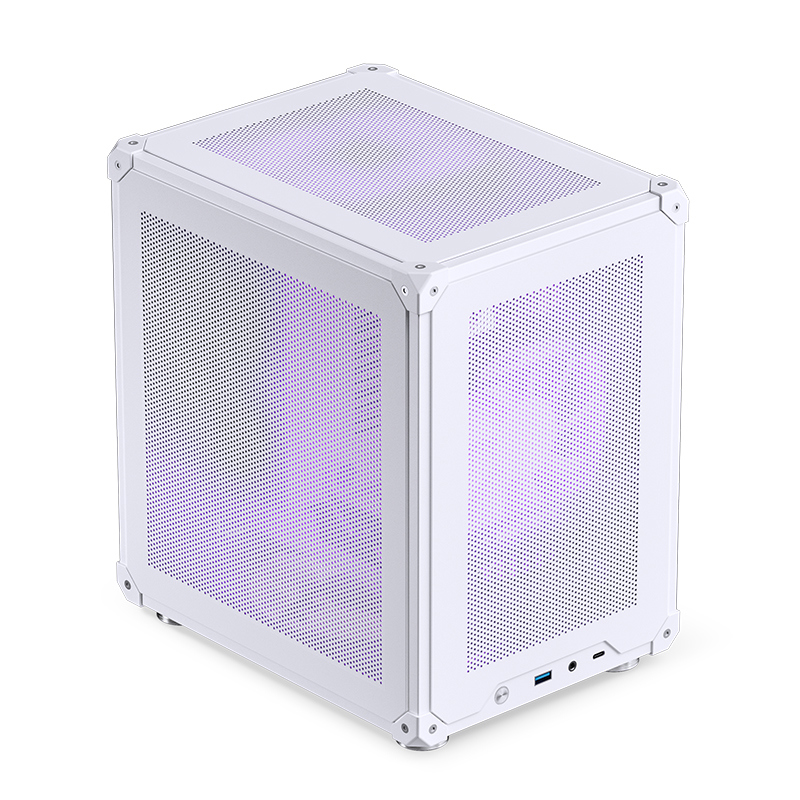 Корпус без блока питания/ Case JONSBO C6-ITX, Micro-Tower, no fan, 1xUSB-A 3.0 + 1xUSB-C 3.1, mDTX, mITX White (C6-ITX WHITE)