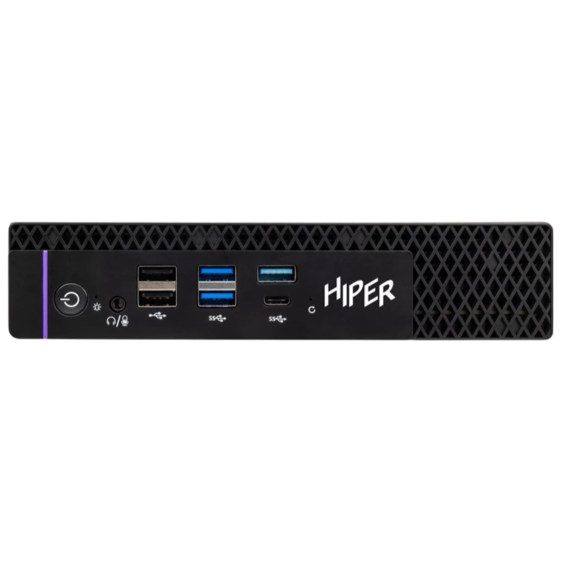 Мини ПК/ HIPER FACTUM FT20 Intel Core i5 14400(2.5Ghz)/16384Mb/512PCISSDGb/noDVD/BT/WiFi/war 1y/1.3kg/черный/Win11Pro + БП 120Вт/металл/VESA Адаптер на 75х75, 100х100 (FT20-I5144R16N5R6BWP)