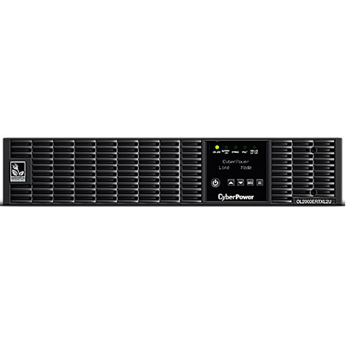 Источник бесперебойного питания CyberPower OL2000ERTXL2U, Rackmount, Online, 2000VA/ 1800W, 8 IEC-320 С13 , USB&Serial, RJ11/ RJ45, SNMPslot, LCD, Black