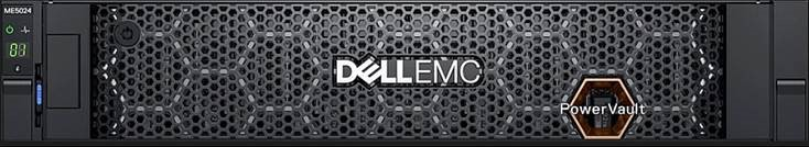 Dell PowerVault ME5024 24SFF(2,5") 2U/ 1x25GbE 8 port iSCSI Dual Controller/ 4xSFP+ 10Gbit SR/ noHDD/ Bezel/ 2x580W/ 1YWARR (M24-12-1T)