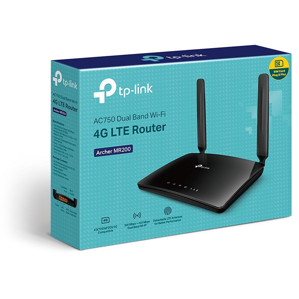 Картинка Роутер TP-Link Archer MR200 (ARCHER MR200) 