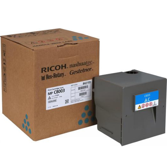 Тонер-картридж Ricoh тип MP C8003 голубой 26000 страниц для Aficio MP C6503, MP C8003 (842195)