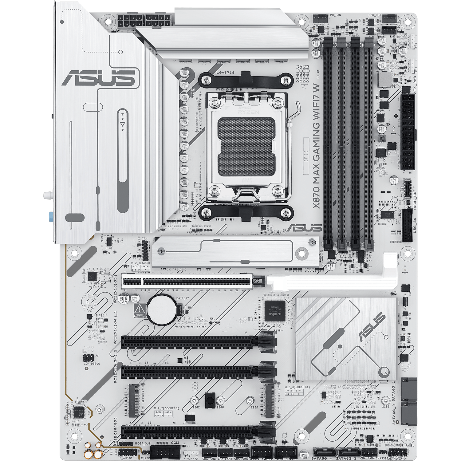 Материнская плата/ X870 MAX GAMING WIFI7 W (90MB1LZ0-M0EAY0)