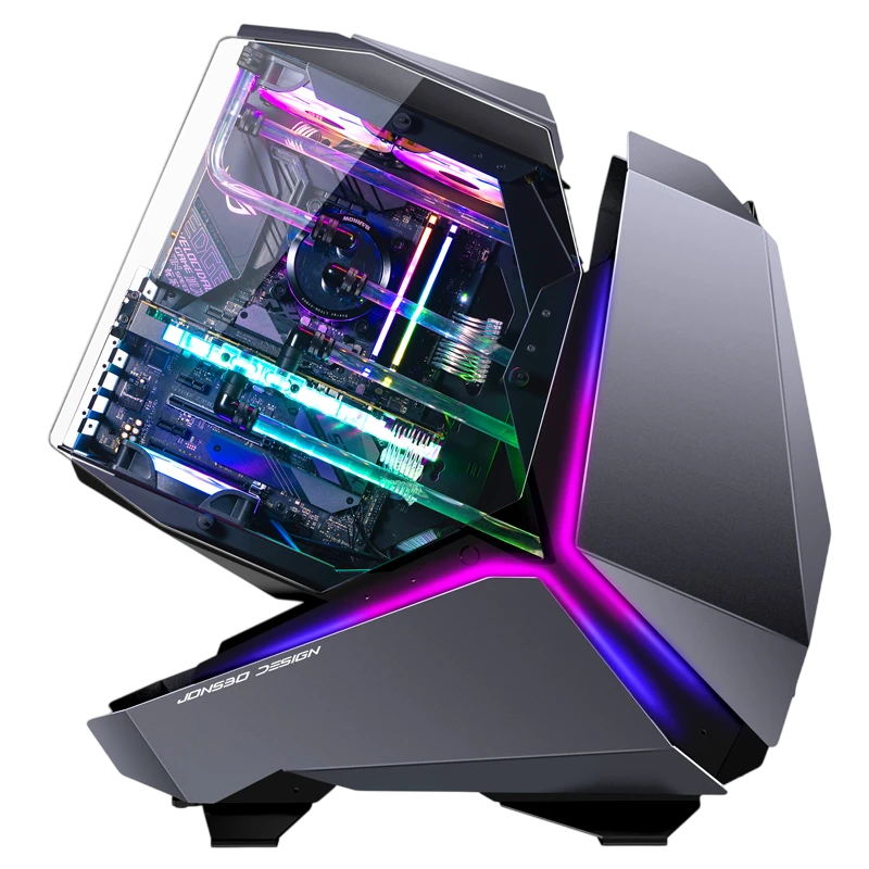 Корпус без блока питания/ Case JONSBO MOD-5, Full-Tower, TG, no fans, 2xUSB-A 3.0 + 1xUSB-C 3.2, ATX, mATX, mITX Gray (MOD-5 GRAY)