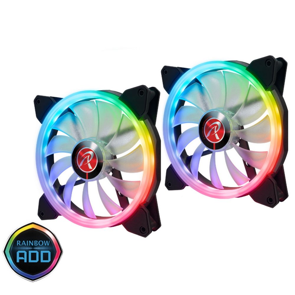 Вентилятор в корпус Raijintek Комплект вентиляторов IRIS 14 RBW ADD-2 0R40B00114 (Addressable RGB), With 8port hub &amp; Remote controller &amp; M/ B connecting cable, 11 blade fan &amp; Hydraulic Bearing, ADD 4pin header &amp; PWM 4pin