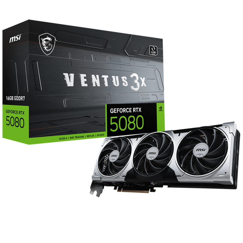 Видеокарта PCIE16 RTX5080 16GB RTX 5080 16G VENTUS 3X PLUS MSI
