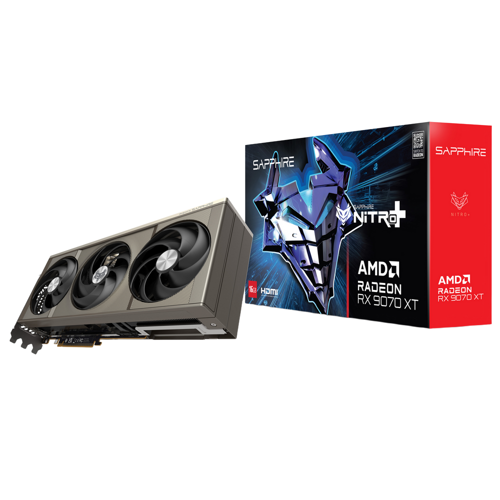 Видеокарта Sapphire RX9070XT NITRO+ OC 16GB GDDR6 256bit 2xDP 2xHDMI 3FAN RTL (11348-01-20G)