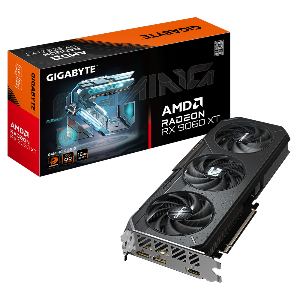Видеокарта PCIE16 RX 9060XT 16GB GV-R9060XTGAMING OC-16GD GIGABYTE