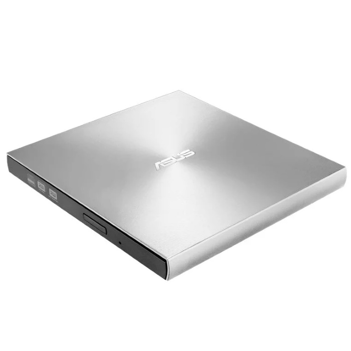 Привод DVD-RW Asus SDRW-08U7M-U внешний, USB, серебристый, ultra slim, RTL (SDRW-08U7M-U/SIL/G/AS)