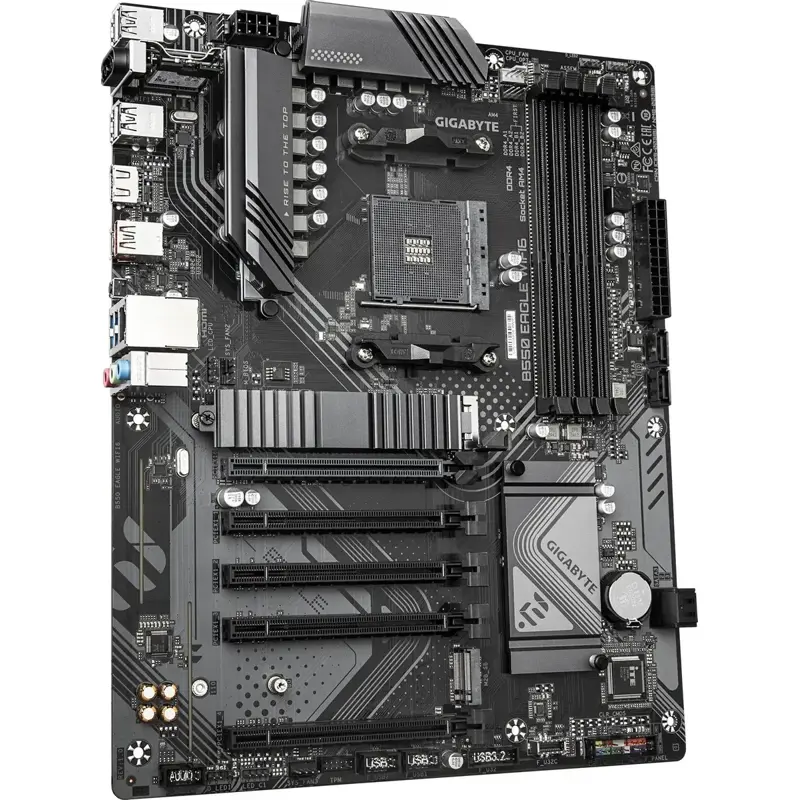 Материнская плата Gigabyte B550 EAGLE WIFI6 Soc-AM4 AMD B550 4xDDR4 ATX AC`97 8ch(7.1) GbLAN RAID+HDMI