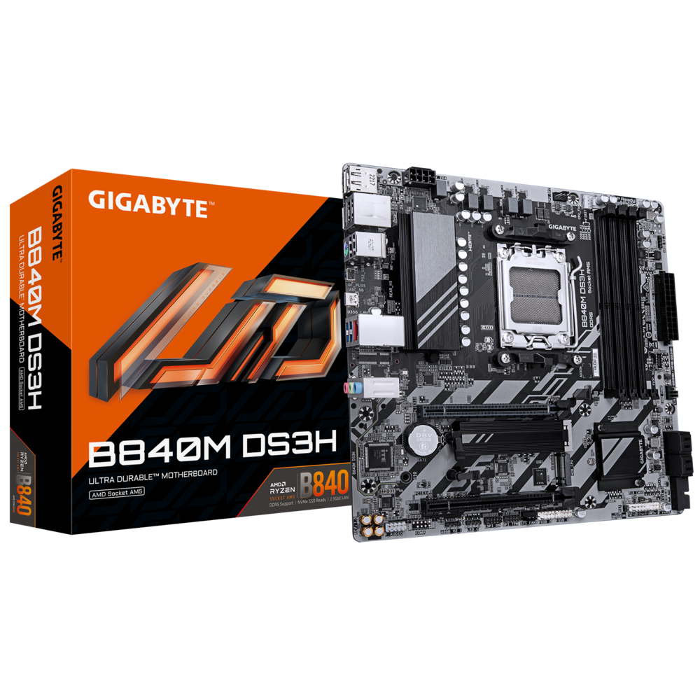Материнская плата Gigabyte B840M DS3H,