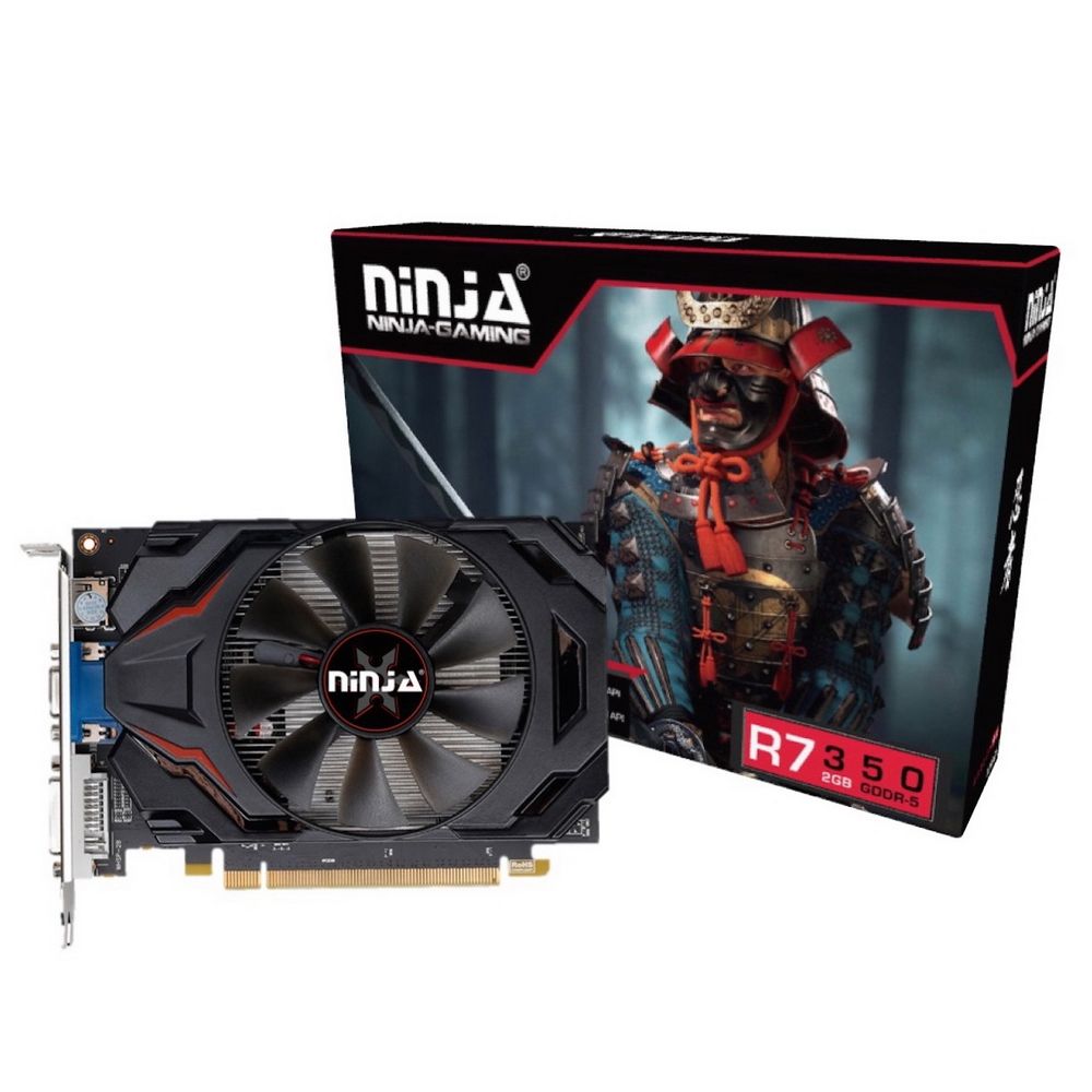 Видеокарта Ninja (Sinotex) R7 350 2GB GDDR5 128bit VGA DVI HDMI 1FAN RTL (728013) (AKR735025F)