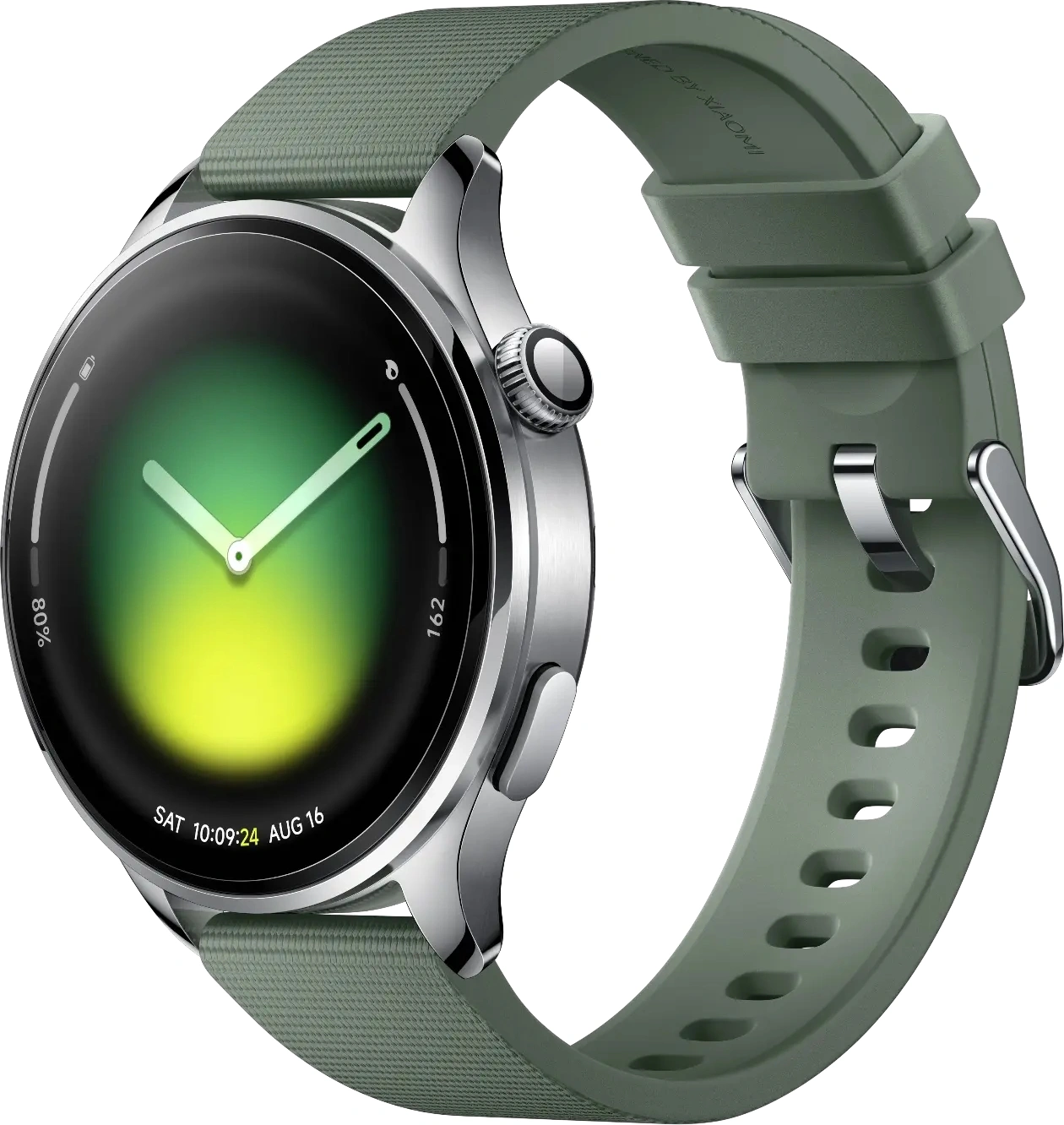 Смарт-часы Xiaomi Watch 5 1.32" AMOLED корп.серебристый рем.зеленый (BHR07WPGL)