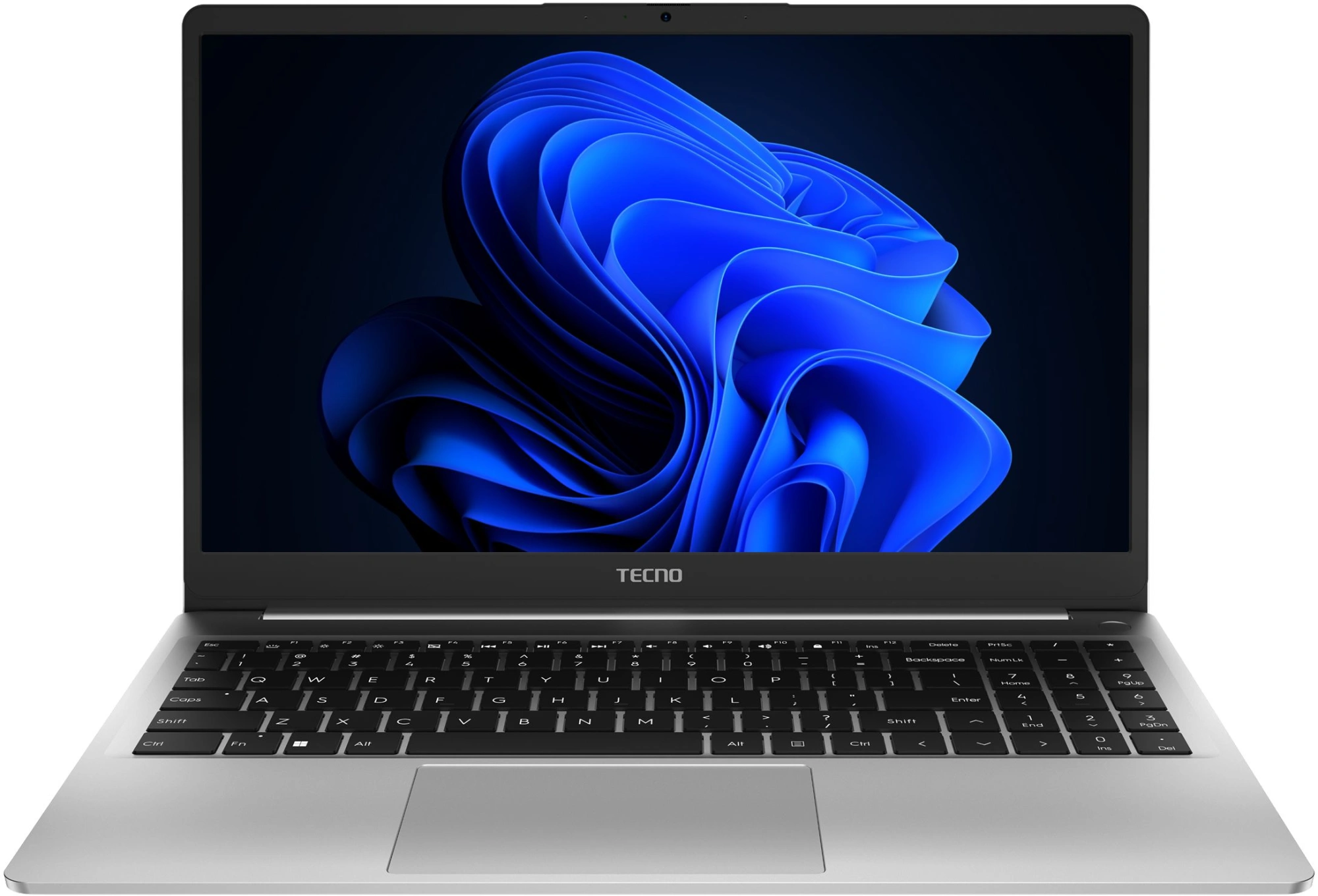 Ноутбук Tecno MegaBook K15SFA Ryzen 5 7535HS 16Gb SSD512Gb AMD Radeon Graphics 15.6" IPS FHD (1920x1080) Windows 11 Home silver WiFi BT Cam (71005000537)