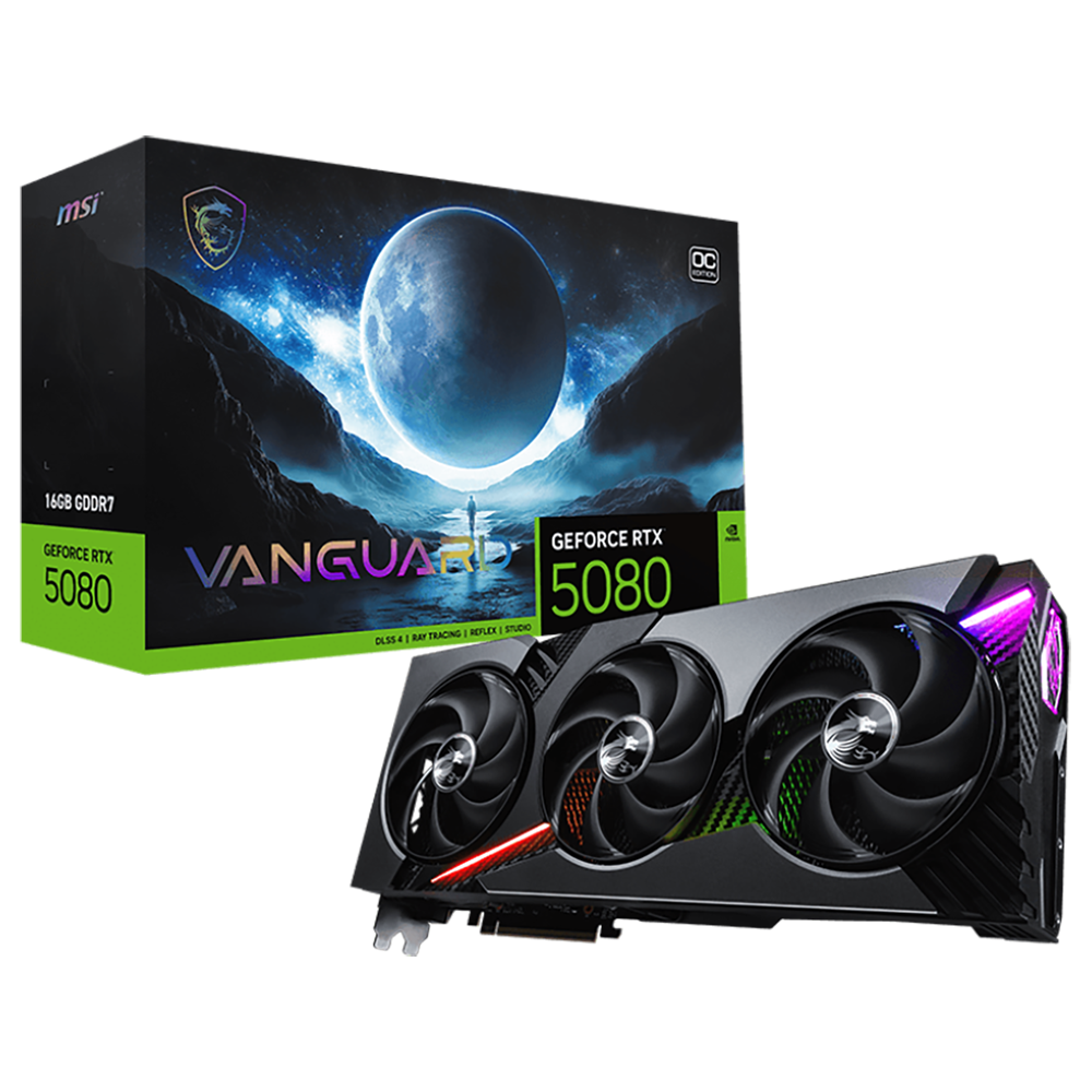 Видеокарта PCIE16 RTX5080 16GB RTX 5080 16G VANGUARD OC MSI