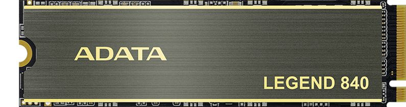 SSD накопитель ADATA LEGEND 840, 1Tb, M.2 2280, NVMe, PCIe Gen4 x4, 3D NAND, R/ W 5000/ 4750MB/ s, IOPs 650K/ 600K, TBW 650, с радиатором (ALEG-840-1TCS)