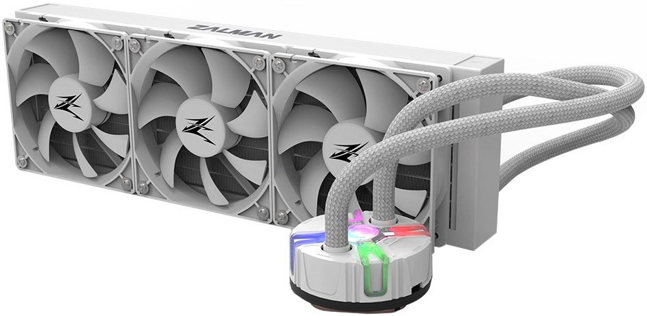 Система водяного охлаждения Zalman Reserator5 Z36 WHITE Soc-AM5/AM4/1151/1200/2066/2011/1700 4-pin 18-37dB Al+Cu 350W 2550gr LED Ret (RESERATOR5 Z36 WHITE ARGB)