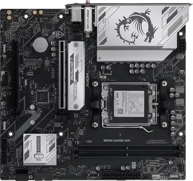 Материнская плата MSI B850M GAMING WIFI Socket AM5 AMD B850 2xDDR5 mATX AC`97 8ch(7.1) 2.5Gg RAID+HDMI+DP