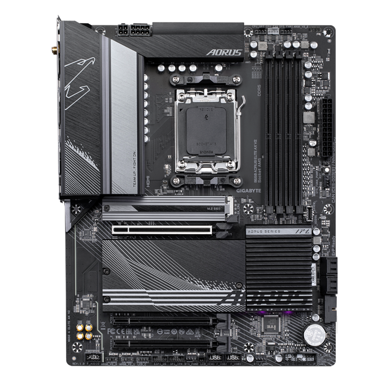 Материнская плата/ MB GIGABYTE AMD B650 sAM5, 4xDDR5(192GB), HDMI 2.1/DP, 1xPCIe 4.0x16, 2xPCIe 3.0x16, 1xLAN (2.5GbE), Wi-Fi, BT, 4xSATA 6Gb/s, 3xM.2, 1xUSB-C, 7xUSB 3.2, 4xUSB 2.0, ATX (B650 A ELITE AX V2)
