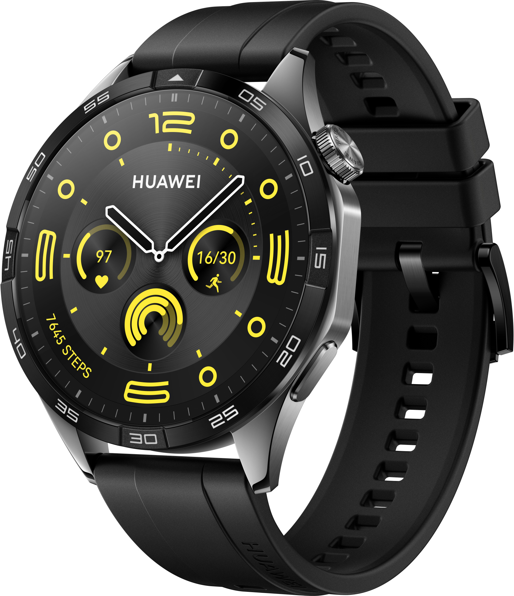 Смарт-часы Huawei Watch GT 4 Phoinix-B19F 46мм 1.43" AMOLED корп.черный рем.черный разм.брасл.:140-210мм (55020BGT)