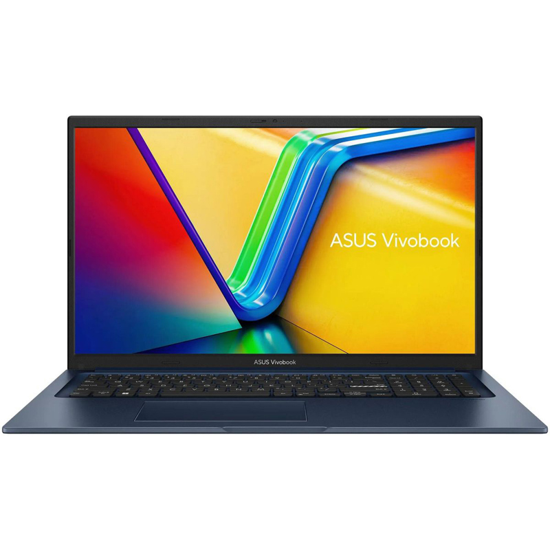 Ноутбук/ ASUS X1704VA-AU692 17.3"(1920x1080 (матовый) IPS)/Intel Core i5 1335U(1.3Ghz)/16384Mb/512PCISSDGb/noDVD/Int:Intel Iris Xe Graphics/Cam/BT/WiFi/50WHr/war 1y/2.1kg/Quiet Blue/DOS (90NB10V2-M00TL0)