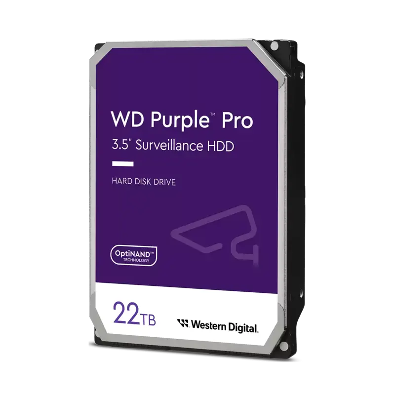Жесткий диск Western Digital Purple PRO WD181PURP 22TB 3.5" 7200 RPM 512MB SATA-III All Frame AI для систем видеонаблюдения (WD221PURP)