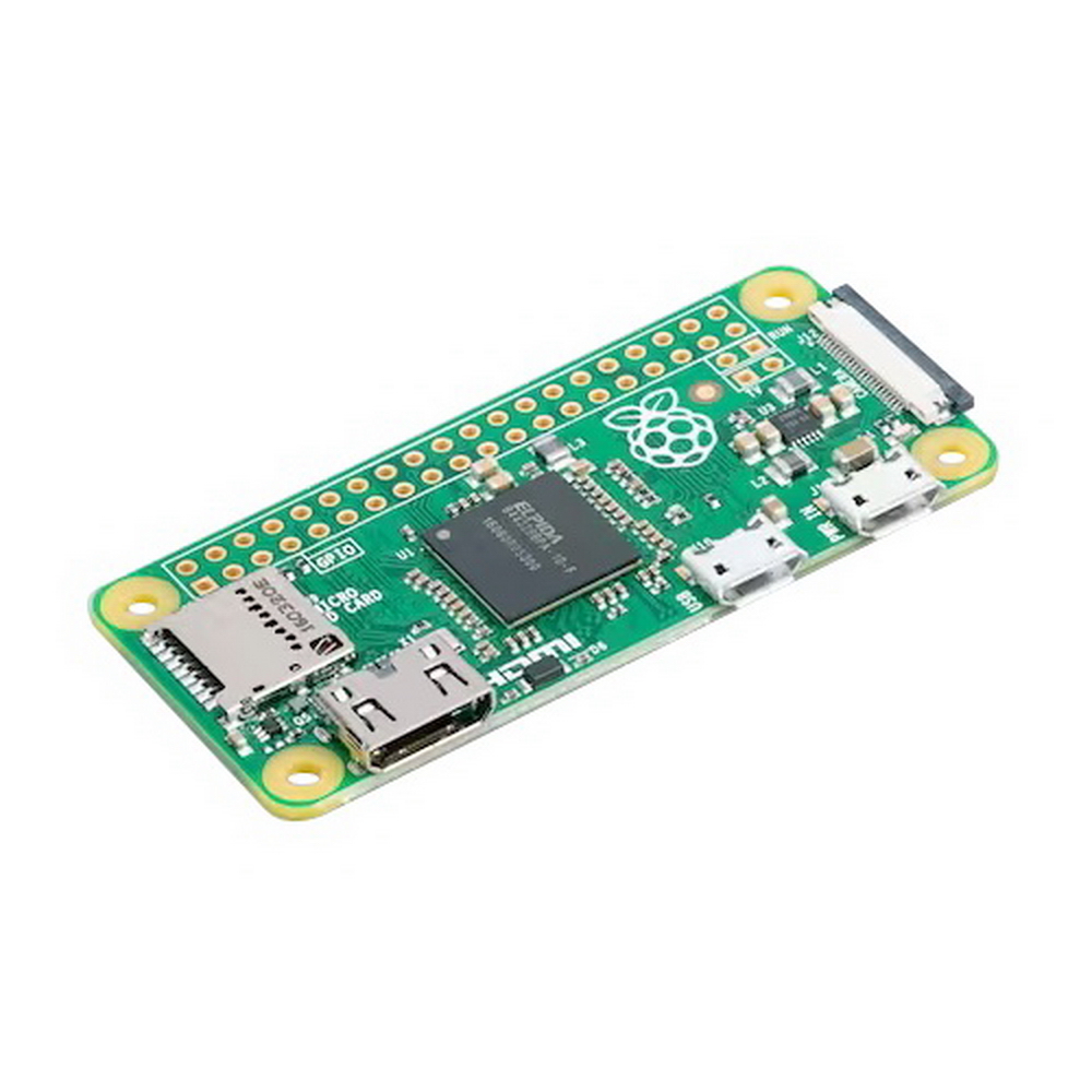 Raspberry Pi Zero 1GHz single-core CPU, 512MB RAM, Mini HDMI port, Micro USB OTG port, Micro USB power, HAT-compatible 40-pin header, Composite video and reset headers, CSI camera connector (v1.3 only)(MBZ) (RA218 / RASPBERRY PI ZERO)