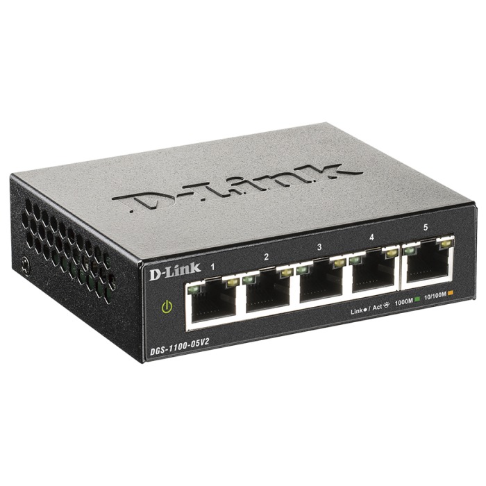 Картинка Коммутатор  D-Link DGS-1100-05V2/A1A (DGS-1100-05V2/A1A) 