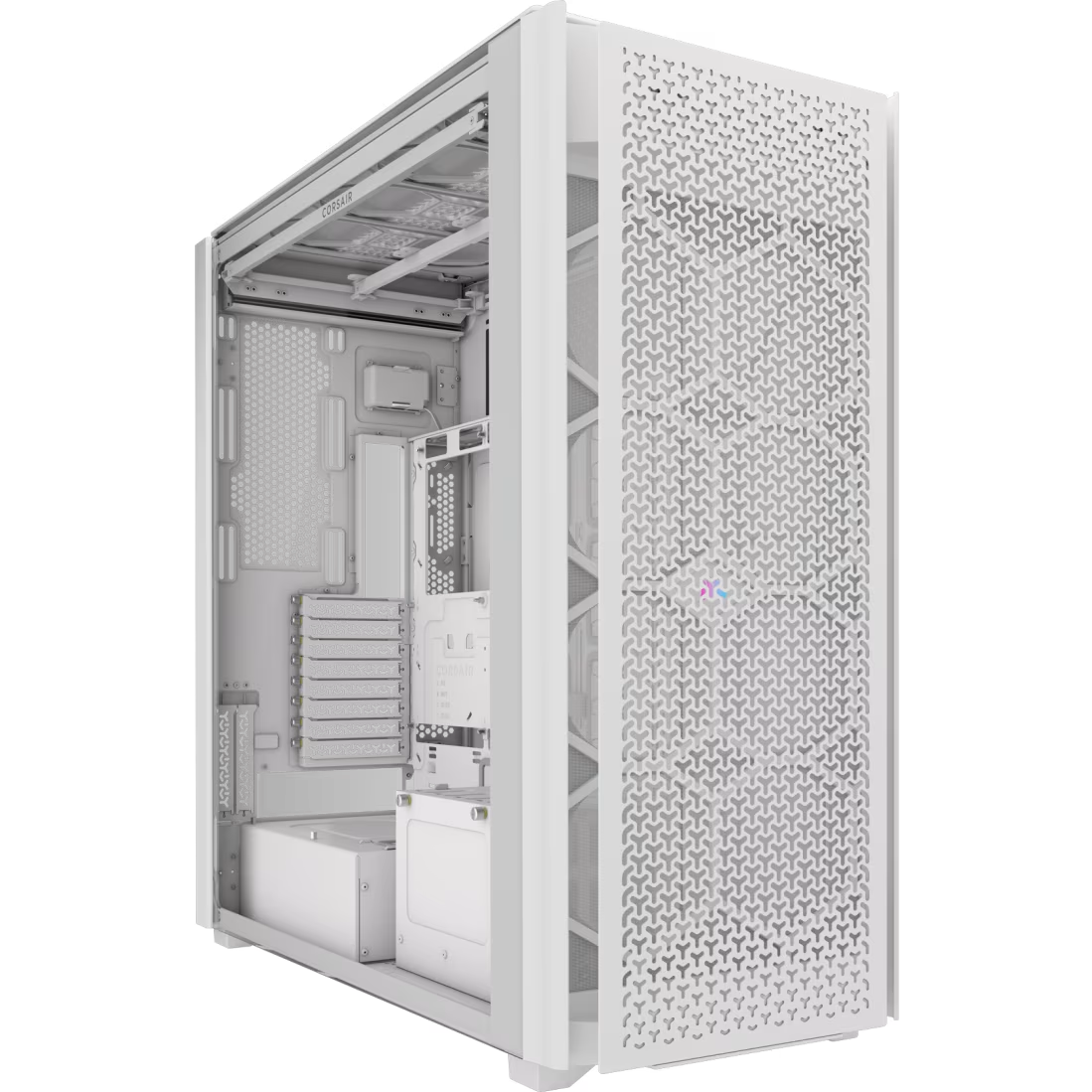 Корпус без блока питания/ Case Corsair iCUE LINK 9000D Airflow, Full-Tower, TG, no fan, 4xUSB-A 3.2, 2xUSB 3.2 Type-C, SSI-EEB, E-ATX, ATX, mATX, mITX White (CC-9011274-WW)