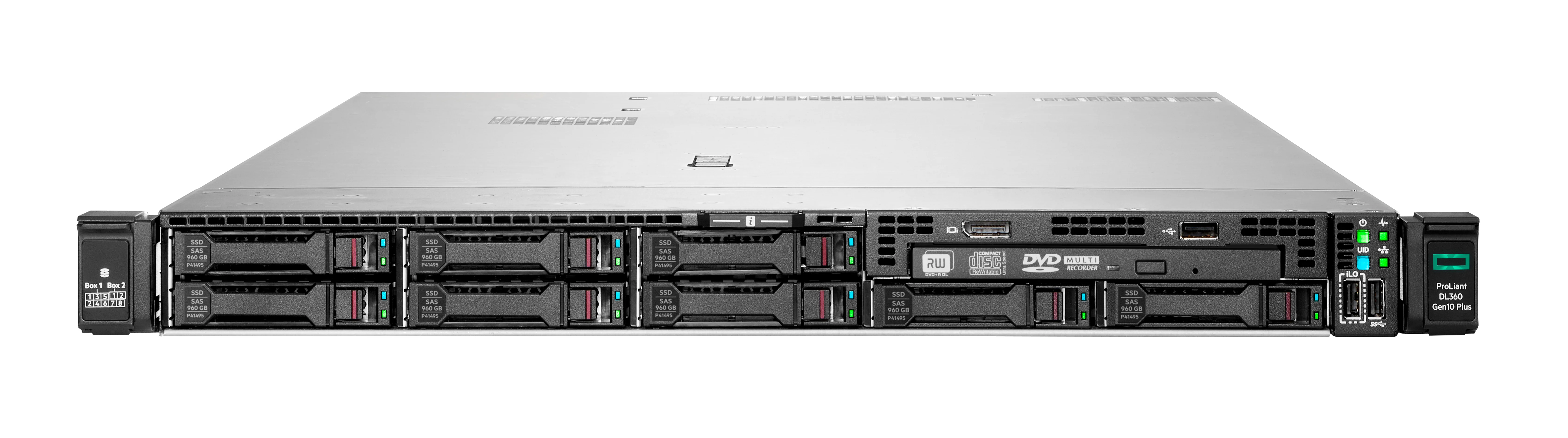 Сервер ProLiant DL360 Gen10+ G-6342 1U 8SFF Rack/ 2xXeon24C 2.8GHz 36MB/ 16x16GB-R-3200/ Tri-Mode U.3 BP/ 2x1.92TB NVMe RI SSD/ NS204i-p Boot/ iLO5adv/ 2x10-25Gb SFP28/ HP Fans+HS/ 2x800W Plat/ EasyRK (P28948-B21_CTO_002)