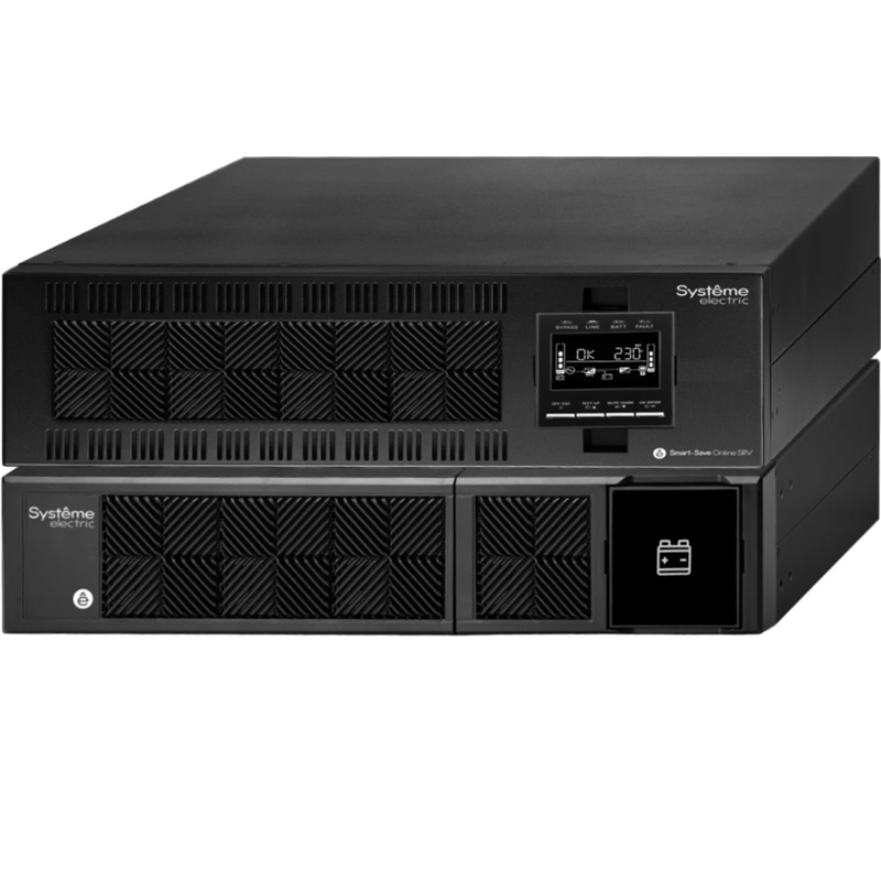 Systeme Electriс Smart-Save Online SRV, 10000VA/ 9000W, On-Line, Extended-run, Rack 5U(Tower convertible), LCD, Out: Hardwire, SNMP Intelligent Slot, USB, RS-232 (SRVSE10KRTXLI5U)