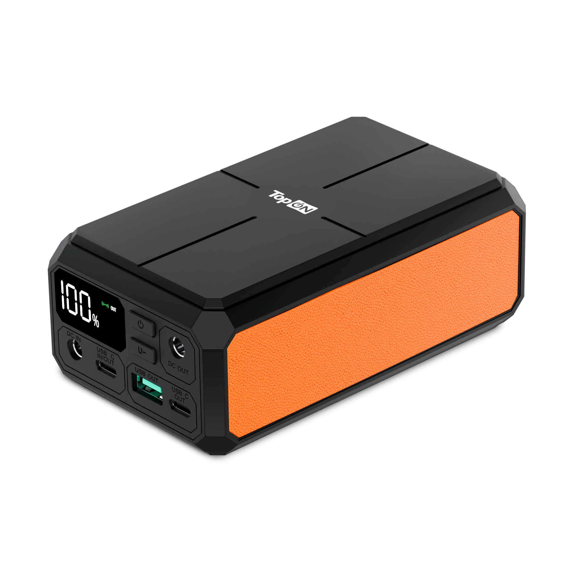 Внешний аккумулятор TopON TOP-MAX3 30000mAh (111Wh) Type-C1 PD 100W, Type-C2 PPS 27W, USB 22.5W, DC 12V-24V 84W, Qi 10W Черный