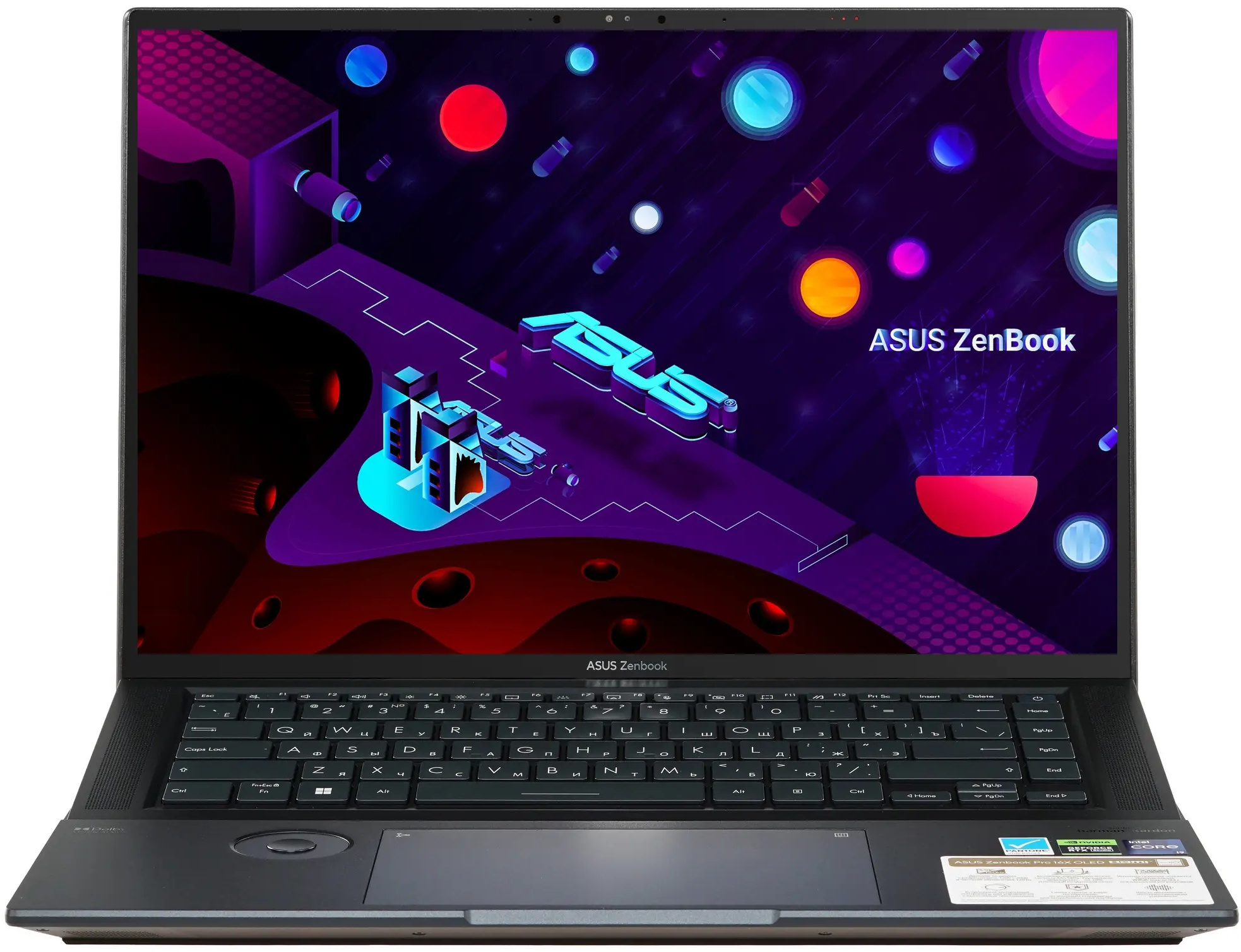 Ноутбук Asus Zenbook Pro 16X OLED UX7602VI-MY073X Core i9 13900H 32Gb SSD2Tb RTX 4070 8Gb 16" OLED Touch 3.2K (3200x2000) Win11Pro black WiFi BT (90NB10K1-M00430)