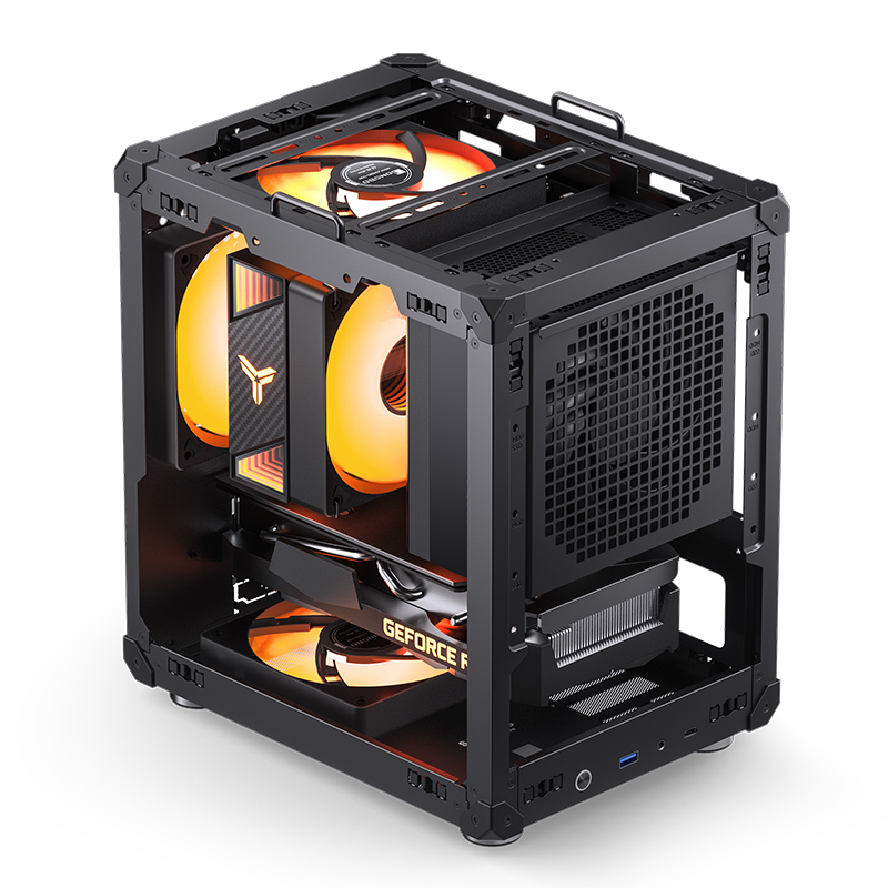 Корпус без блока питания/ Case JONSBO C6-ITX, Micro-Tower, no fan, 1xUSB-A 3.0 + 1xUSB-C 3.1, mDTX, mITX Black (C6-ITX BLACK)