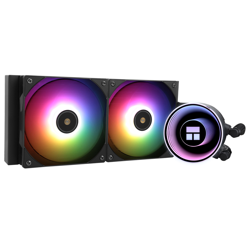 Водяное охлаждение для процессора/ Thermalright Frozen Notte 240 Black Argb V2 (240mm, Black, ARGB/ Fans: 2x120mm, 72.37CFM, 27.7dBA, 2000RPM/ Pump height 54mm, 28dBA, 5300RPM, Rad thickness 27mm/ (F-NOTTE-240-BL-ARGB-V2)