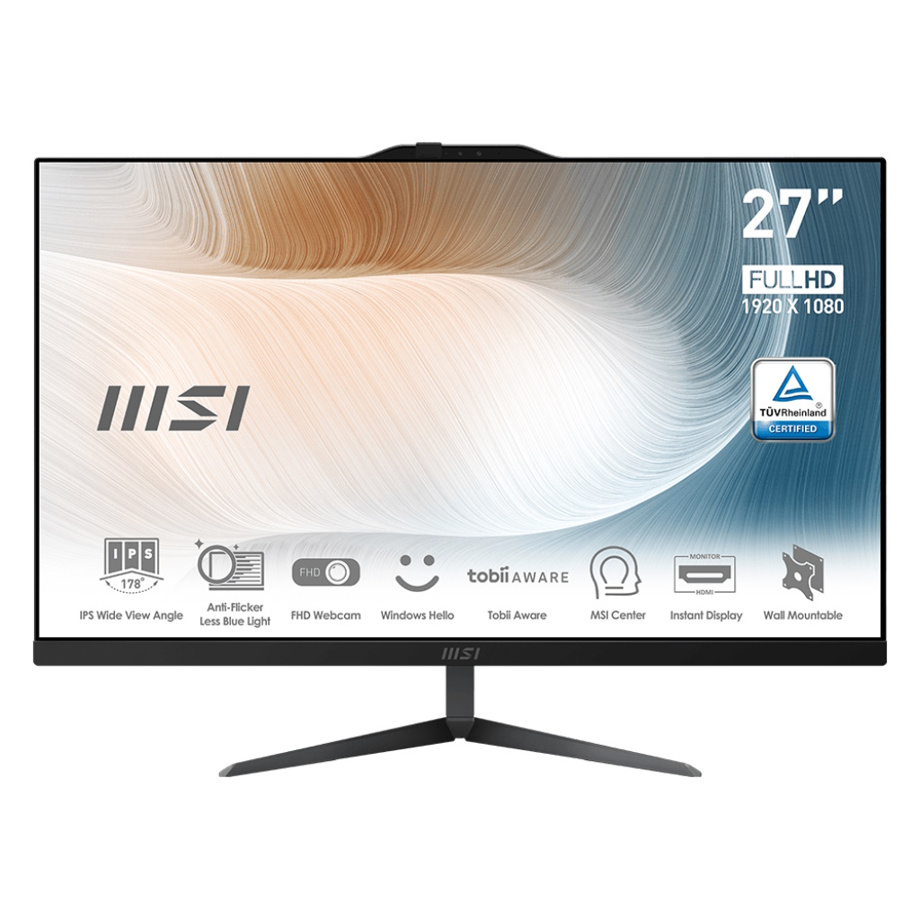 Моноблок MSI Pro Modern AM272P 12M AiO 27" FHD/ Core i7-1260P/ 32Gb/ 1TB SSD/ WiFi/ BT/ Win11Pro (9S6-AF8211-271)