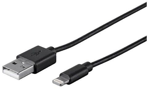 Кабель Premier 6-703 1.0BK USB-A-Lightning (m) 1м черный пакет