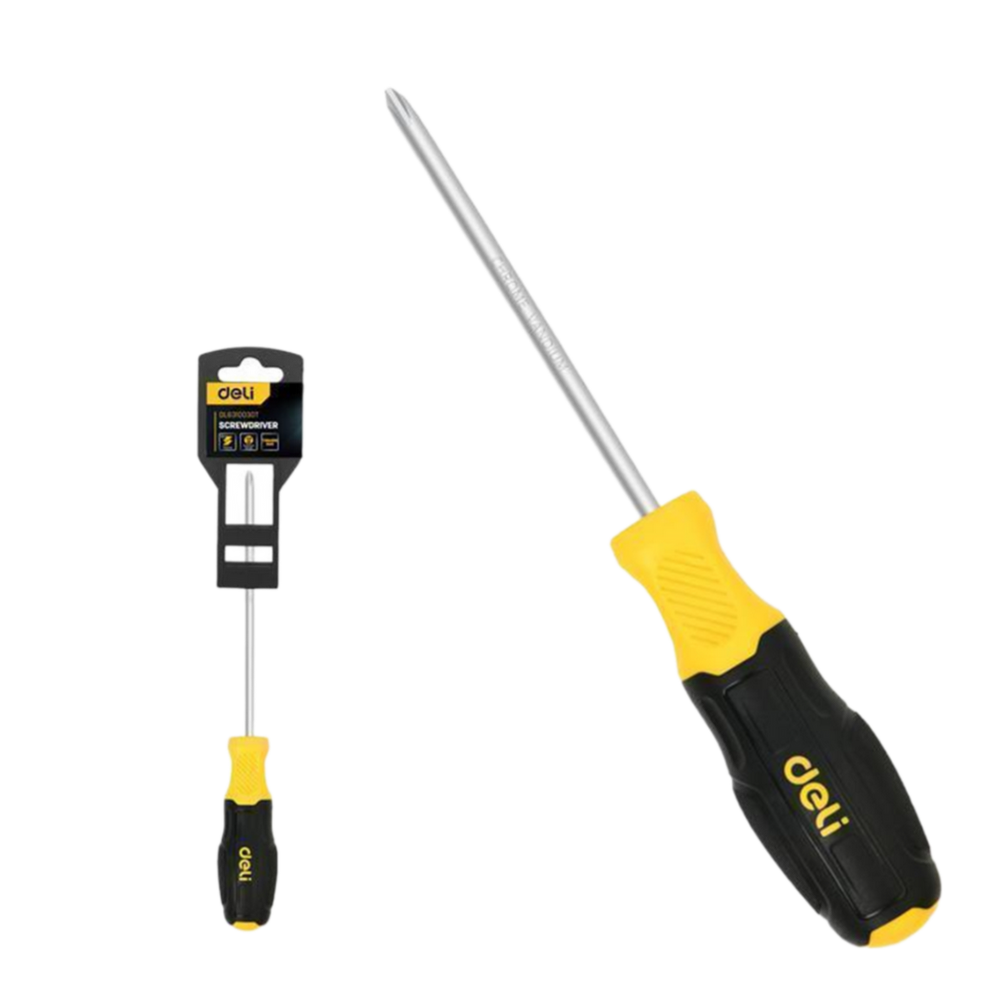 Отвертка Torx Deli DL6310030T T30x100мм сталь Cr-V, двухкомпонентная прорезиненная рукоять