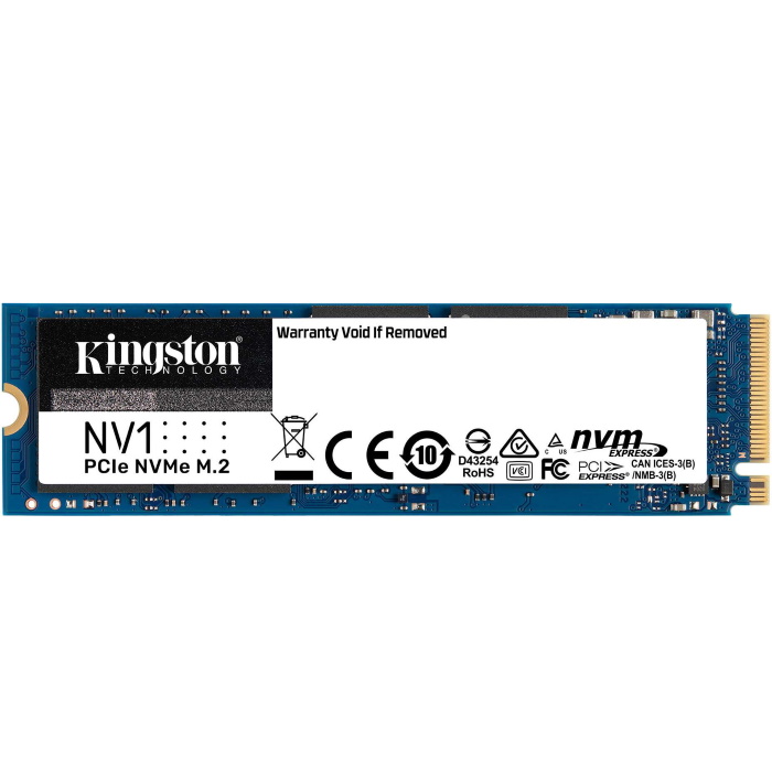 Твердотельный накопитель SSD 1TB Kingston NV1 M.2 2280 NVMe R/W 2100/1700MB/s 240TBW (SNVS/1000G)