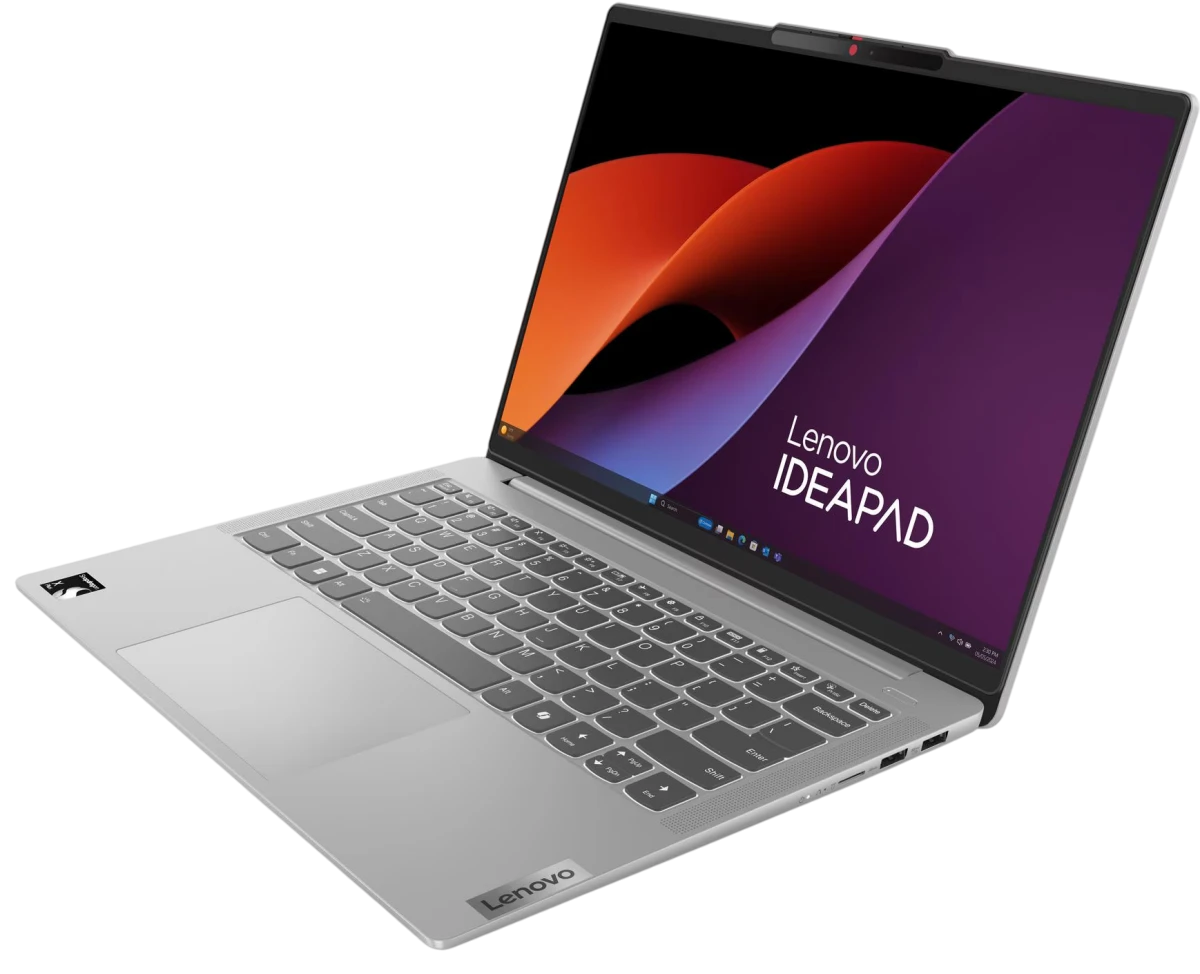 Ноутбук/ Lenovo IdeaPad Slim 5 14Q8X9 14"(1920x1200 IPS)/Qualcomm Snapdragon X1P-42-100(3.4Ghz)/16384Mb/512PCISSDGb/noDVD/Int:Adreno X1-85/Cam/BT/WiFi/57WHr/war 1y/1.48kg/cloud grey/Win11Home + 65W, RU kbd (83HL004ERK)