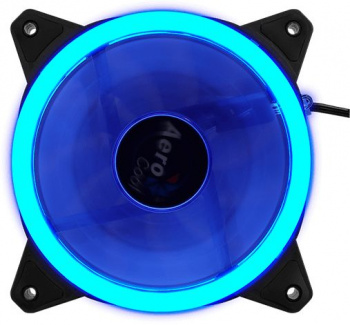 Вентилятор Aerocool Rev Blue 120x120mm черный/синий 3-pin 15dB 153gr Ret