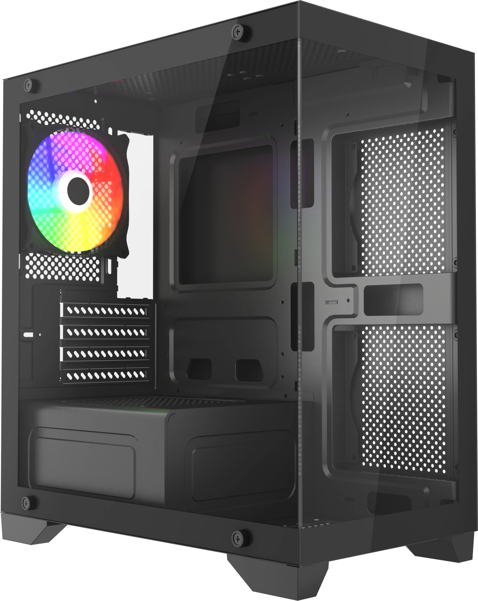 Корпус Accord ACC-350-02B черный без БП mATX 1x120mm 1xUSB2.0 1xUSB3.0 audio