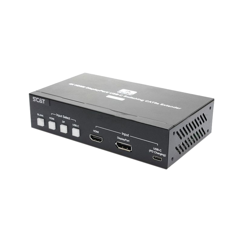 Передатчик/ SC&T HEU03T-4K Коммутатор-передатчик HDMI сигнала по витой паре (CAT5e и выше). Расстояние передачи 4K(30Гц) до 150м.