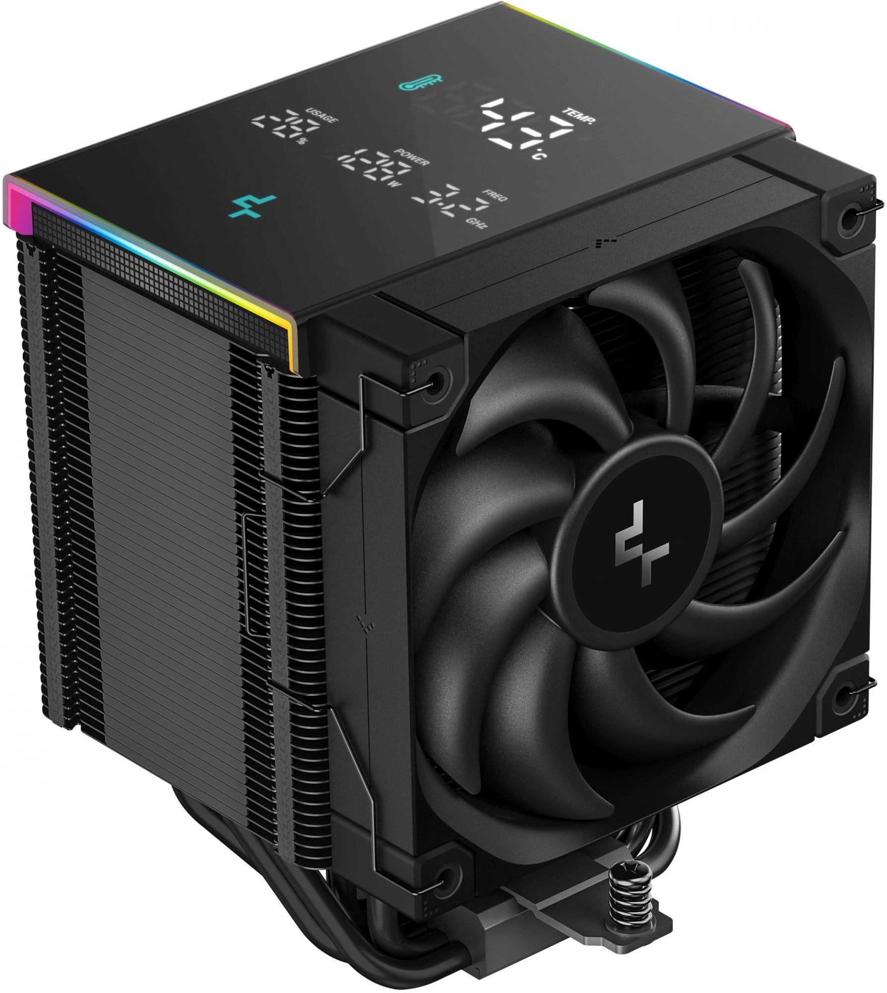 Устройство охлаждения(кулер) Deepcool AK500 Digital Pro ARGB Soc-AM5/AM4/1200/1700/1851 черный 4-pin 25dB Al+Cu LCD 240W 1346gr Ret (R-AK500-BKAPMN-G)