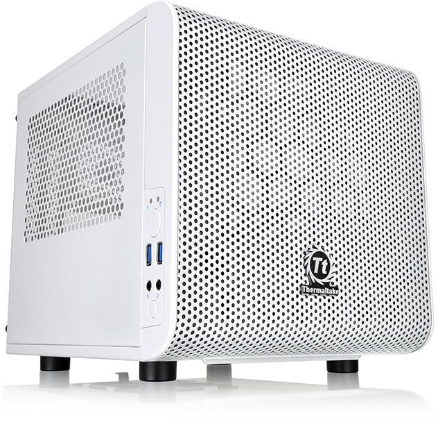 Корпус Thermaltake Core V1 Snow белый без БП miniITX 1x200mm 2xUSB3.0 audio bott PSU (CA-1B8-00S6WN-01)