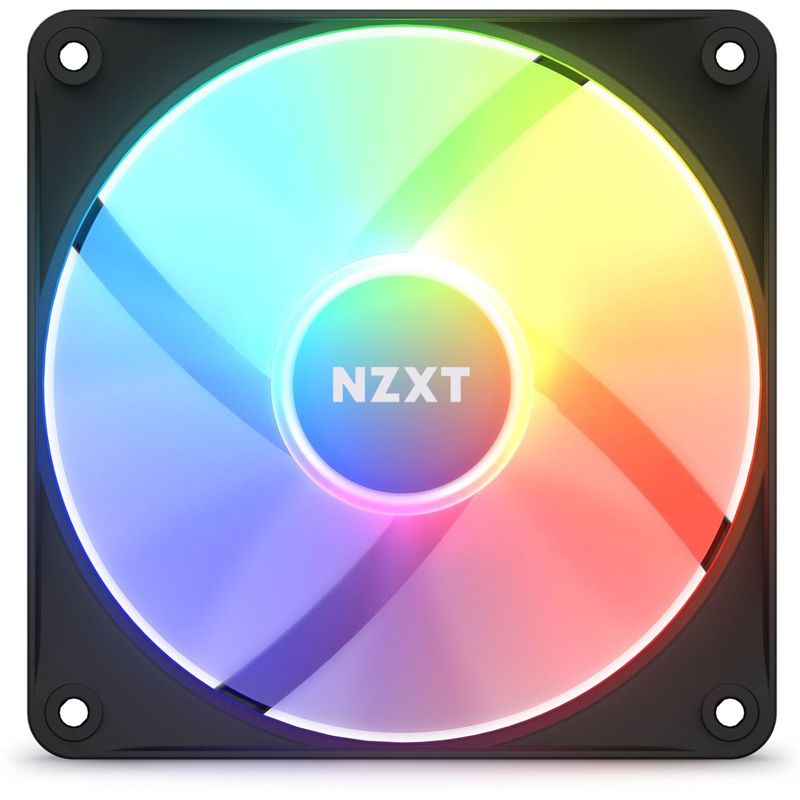 Кулер для корпуса ПК/ Case Cooler NZXT F120 RGB Core (120x120x25mm, 4-pin PWM, RGB, 78.86CFM, 33.88dBA, 1800RPM, Black) (RF-C12SF-B1)